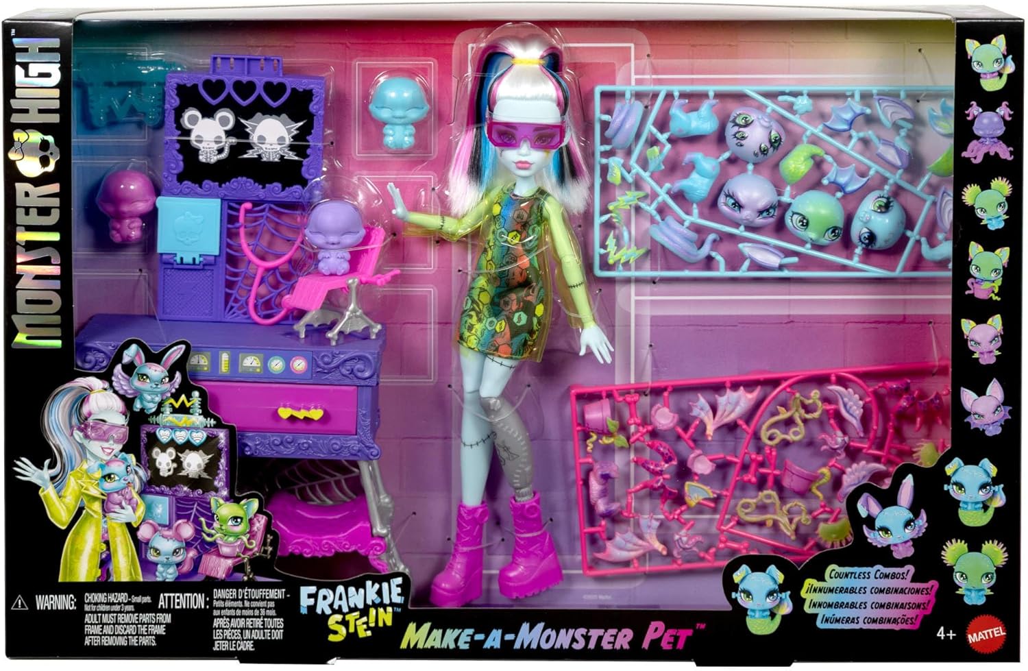 Mattel JBF18 - Monster High - Make-A-Monster Pet - Spielset, Frankie-Stein-Puppe und Zubeh&ouml;rteile, Wissenschaft-Labor - Bild 1