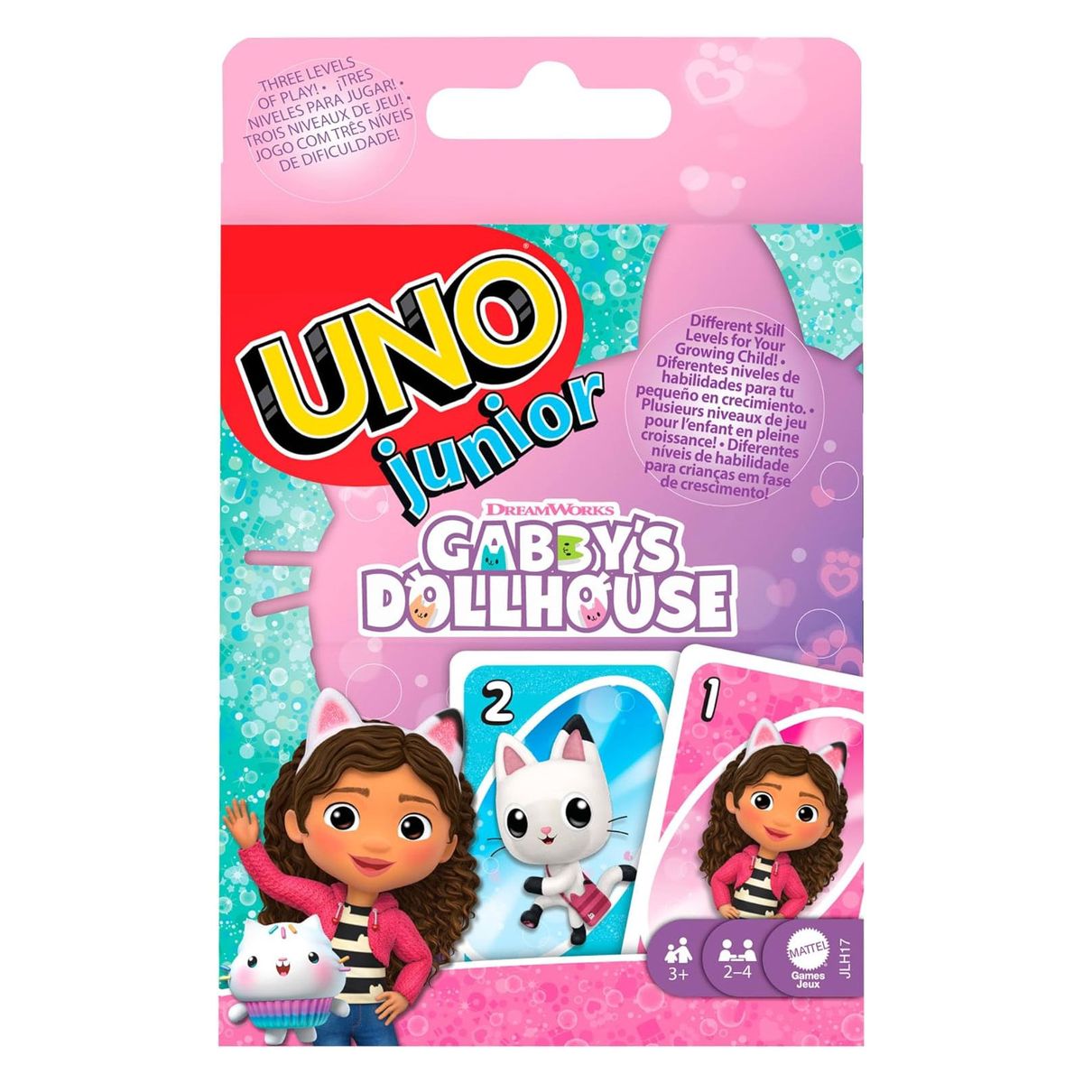 Mattel JLH17 - UNO Junior - Gabby&acute;s Dollhouse - Kartenspiel - Bild 1