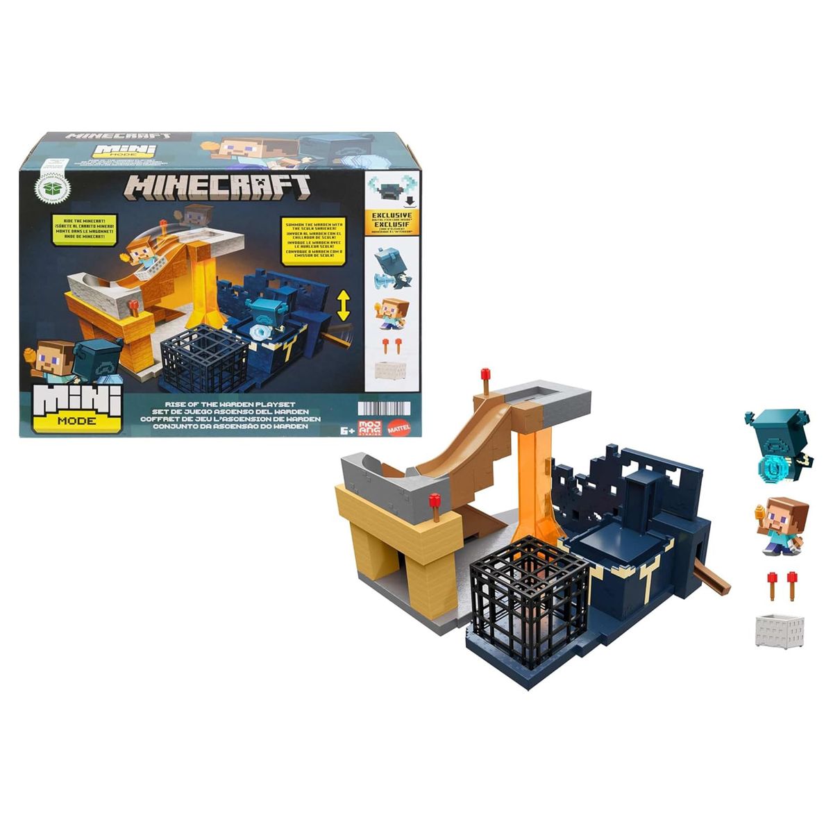 Mattel HXT72 - Minecraft - Mojang Studios - Mini Mode Warden Spielset, Aufstieg des W&auml;rters - Bild 1
