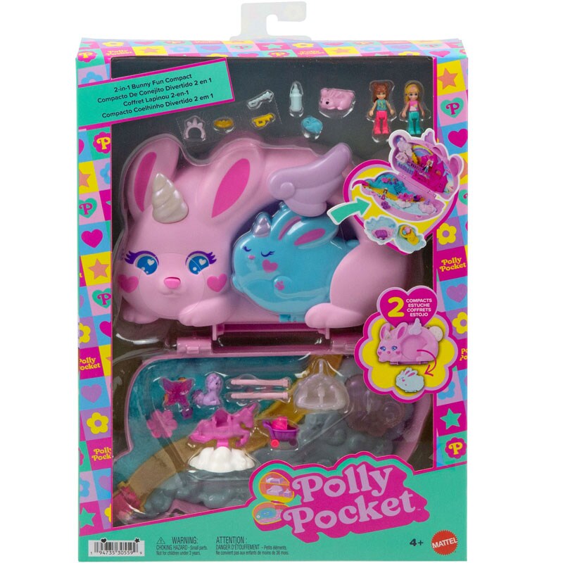 Mattel JFT88 - Polly Pocket - 2-in 1 H&auml;schenschatulle, Mini Spielset - Bild 1
