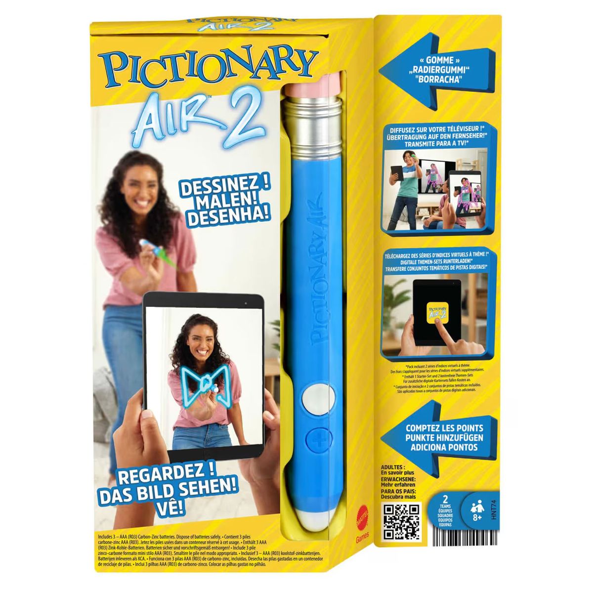 Mattel HNT74 - Mattel Games - Pictionary Air 2 - interaktives Zeichenspiel - Bild 1