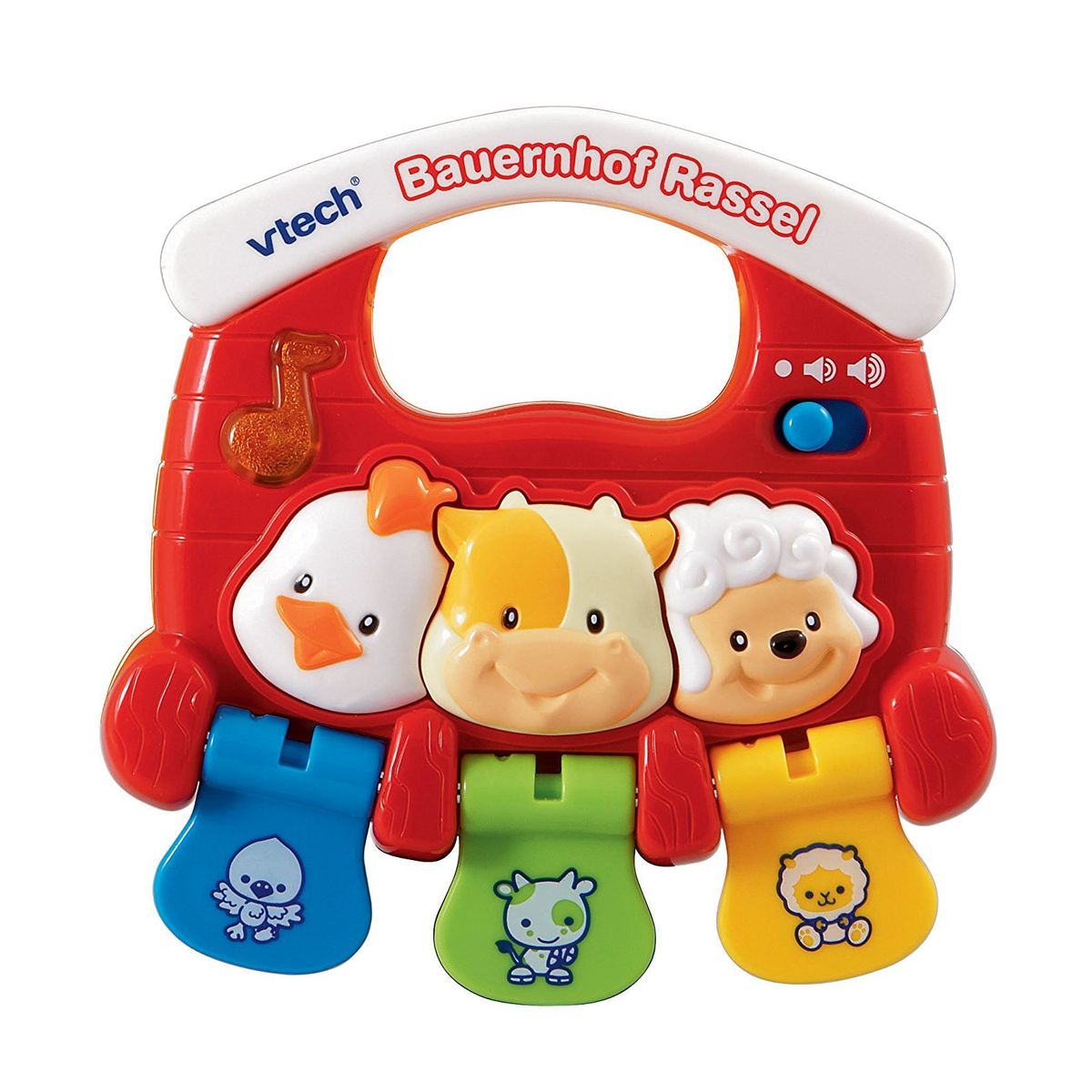 V-Tech 80-118304 - Rassel mit Licht und Sound, Motorik-Spielzeug, Bauernhof - Bild 1