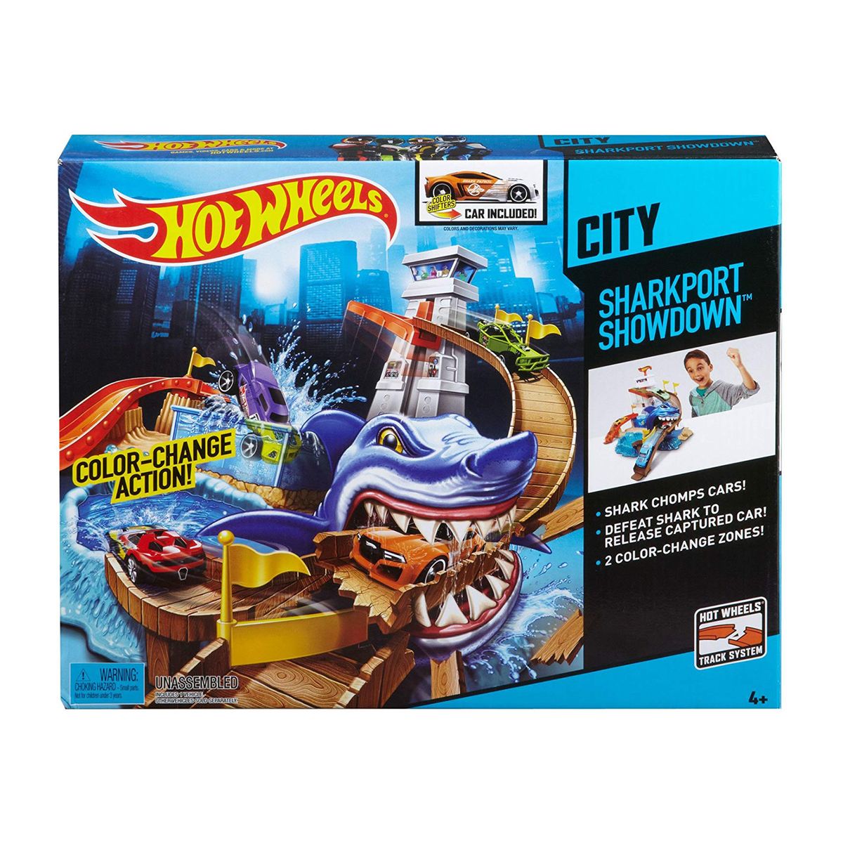 Mattel BGK04 - Hot Wheels - City - Color Shifters, Hai-Attacke - Bild 1