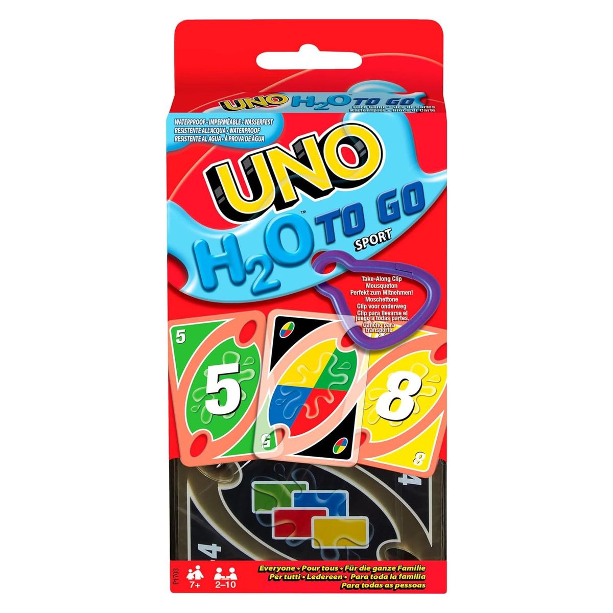 Mattel P1703 - Mattel Games - UNO H2O To Go, Kartenspiel - Bild 1