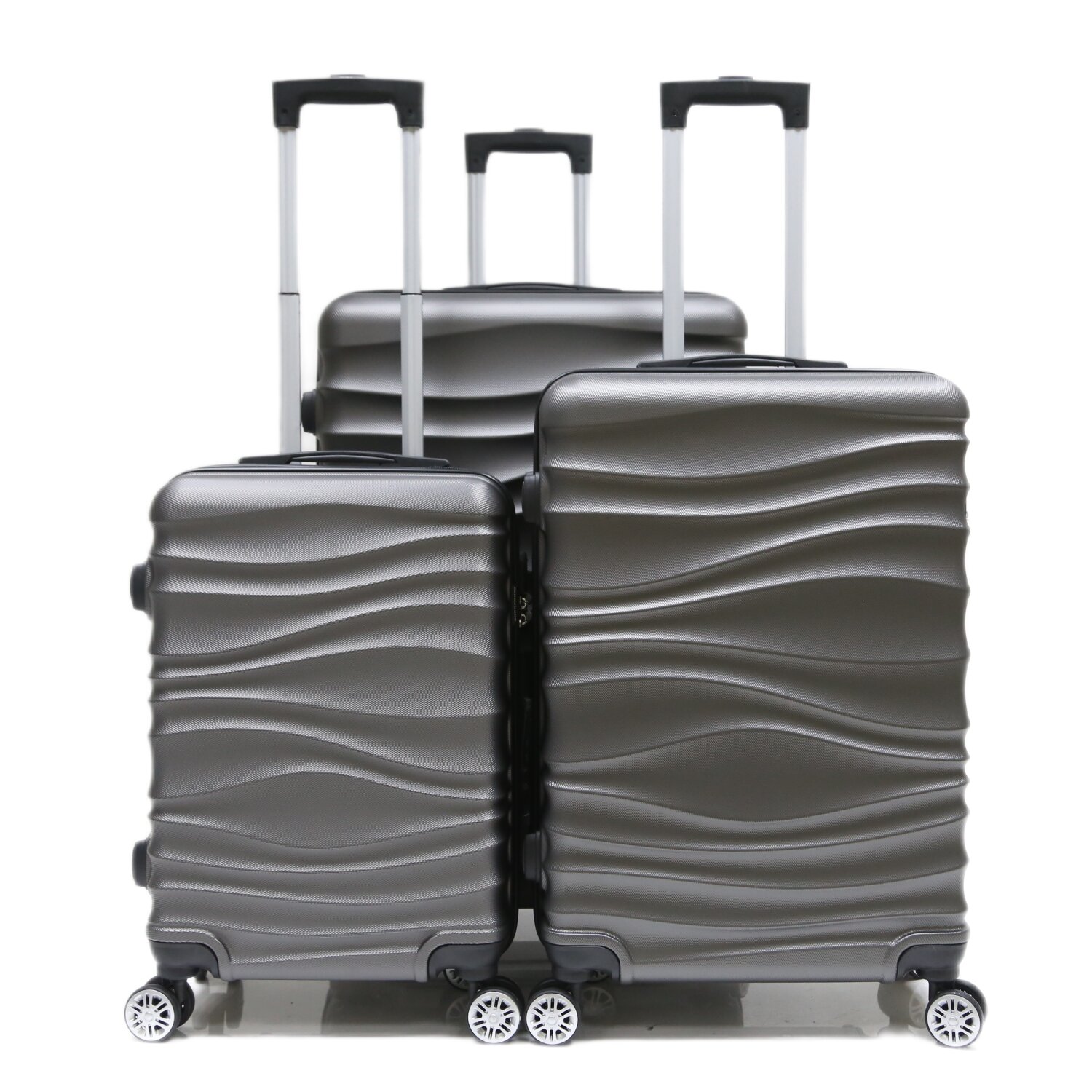 Reisekoffer Koffer 3 tlg Hartschale Trolley Set Kofferset Handgep&auml;ck - Bild 1