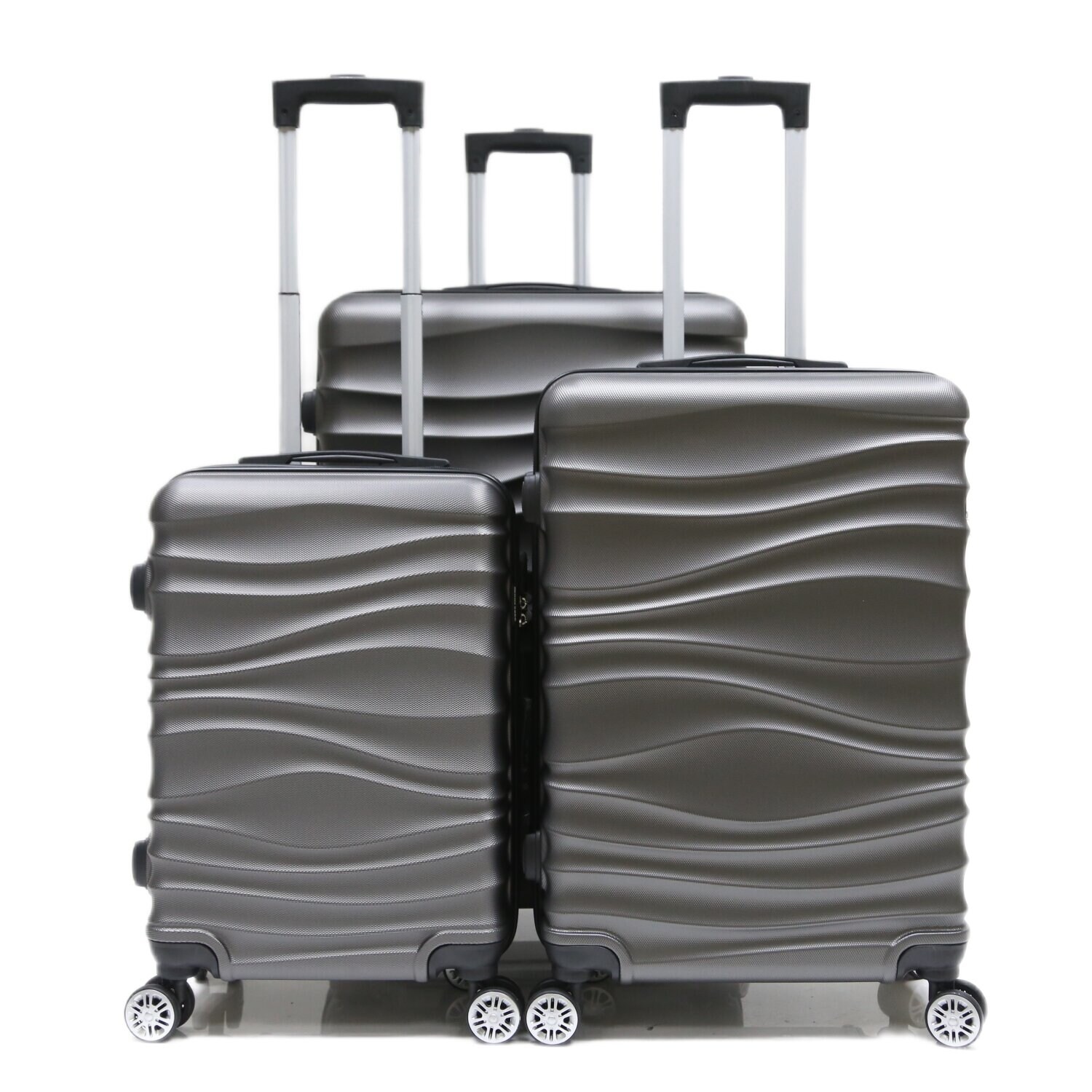 Reisekoffer Koffer 3 tlg Hartschale Trolley Set Kofferset Handgepäck