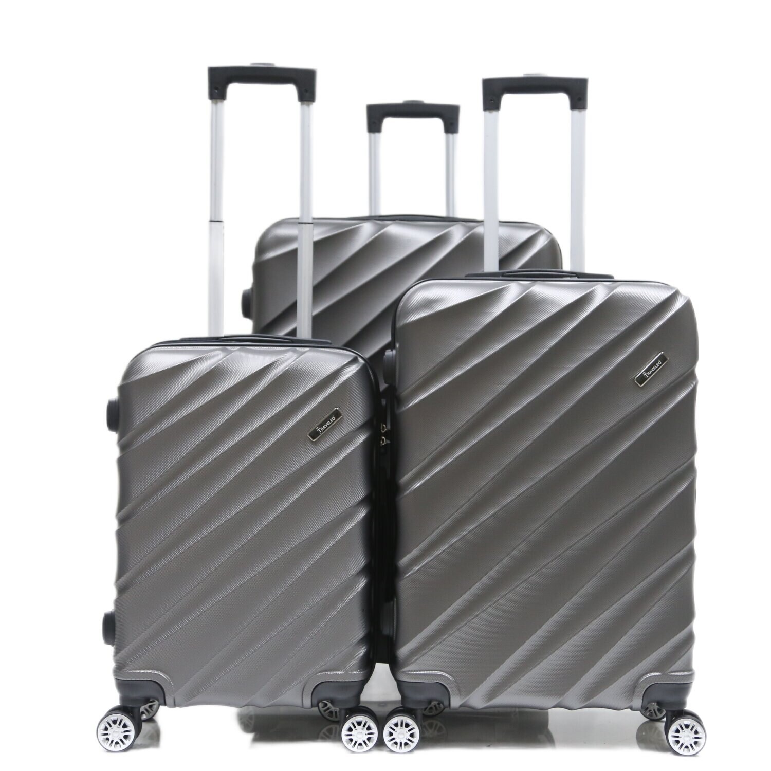 Reisekoffer Koffer 3 tlg Hartschale Trolley Set Kofferset Handgepäck