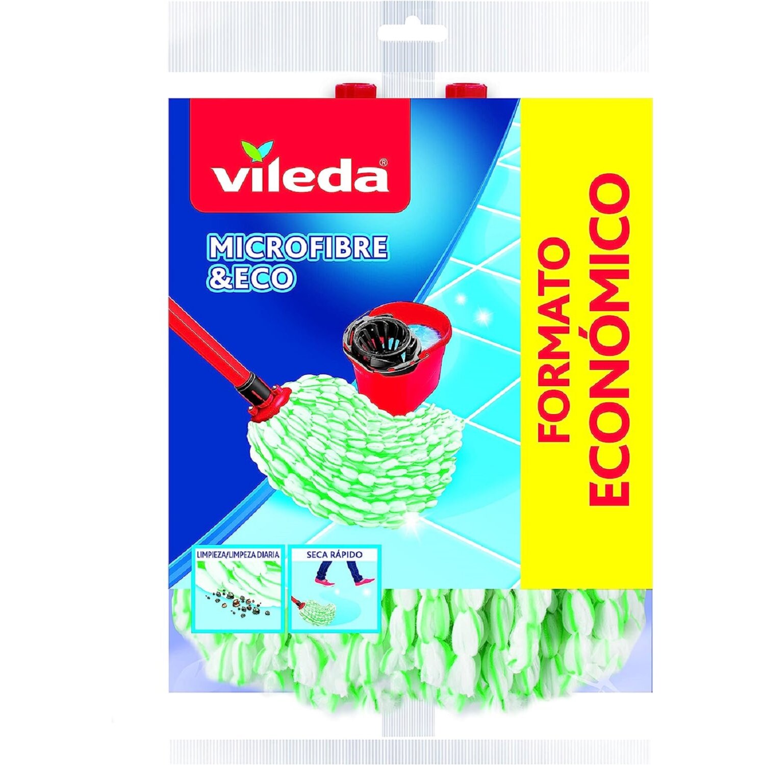 Vileda Microfibre Eco Wischmopp-Nachf&uuml;llpackung, 100% Mikrofaser - Bild 1