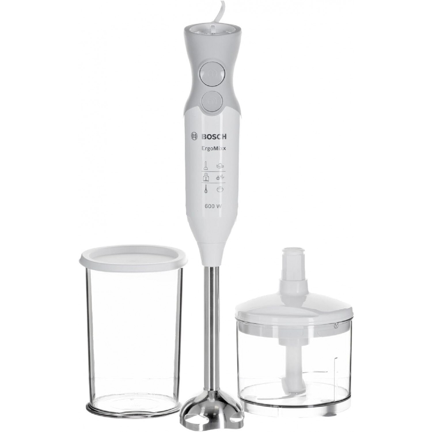 Leistungsstarker Stabmixer 600W – Weiß/Grau, Ideal für Ihre Küche | 04255763717580