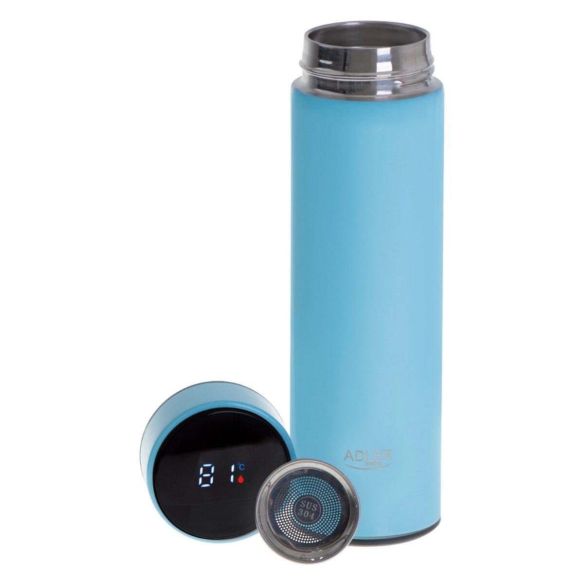 Adler AD 4506 Thermoflasche 473 ml, mit Temperaturanzeige & LED Touch-Display - Bild 1