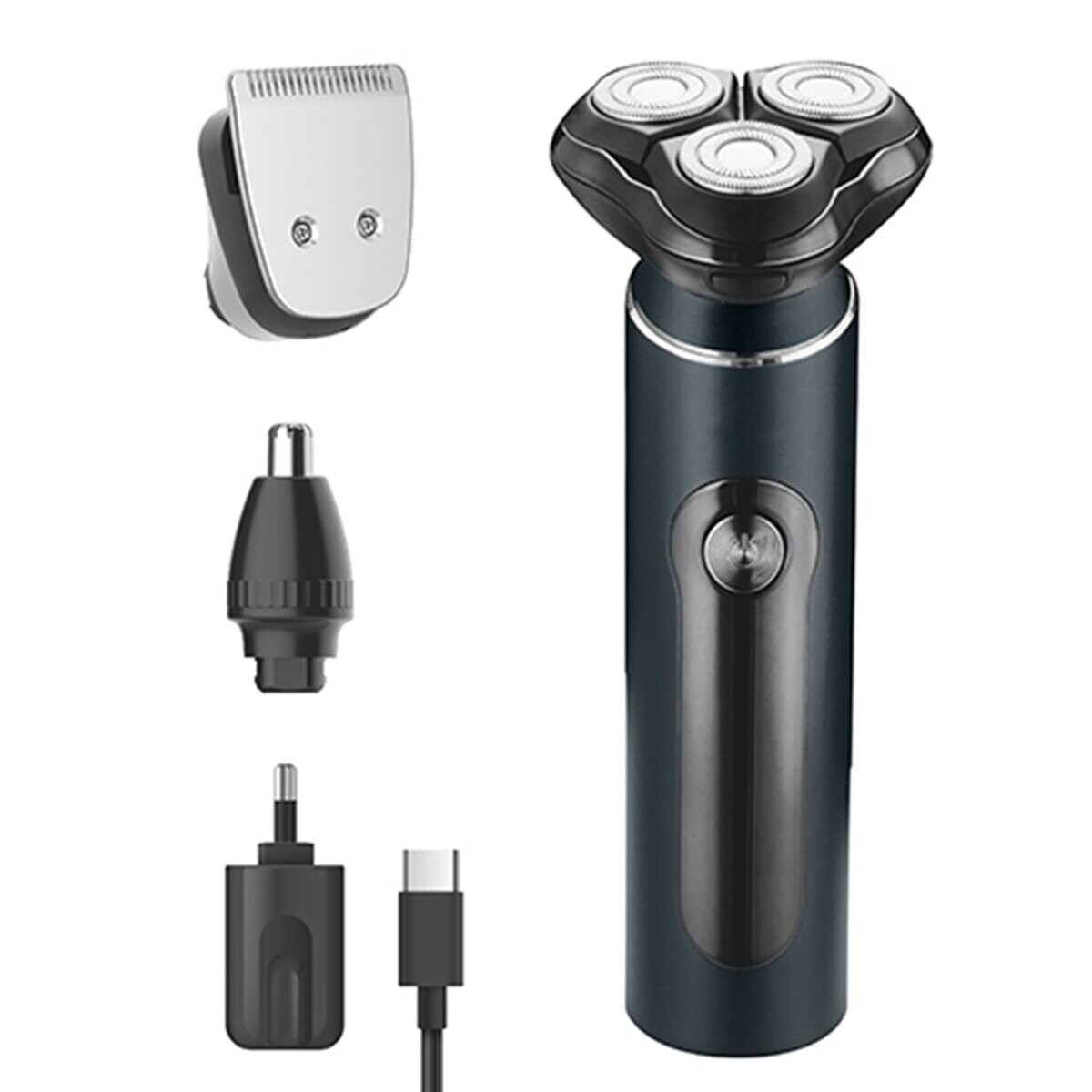 Adler AD 2904 Herrenrasierer 3-in-1 mit Bart-, Haar- und Nasentrimmer inkl. Reiseetui, IPX7