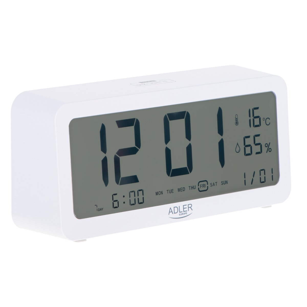 Adler AD 1195 Tischuhr mit Weckfunktion, LED-Display, Temperatur- und Hygrometerfunktion - Bild 1