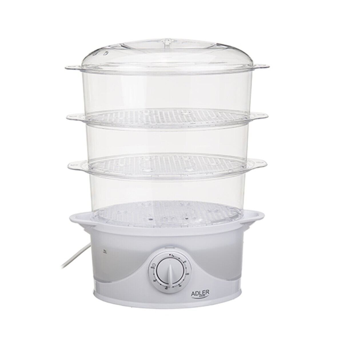 Adler AD 633 Dampfgarer 800W – mit 3 Behältern, 9L & Reisschale | 05901436590316