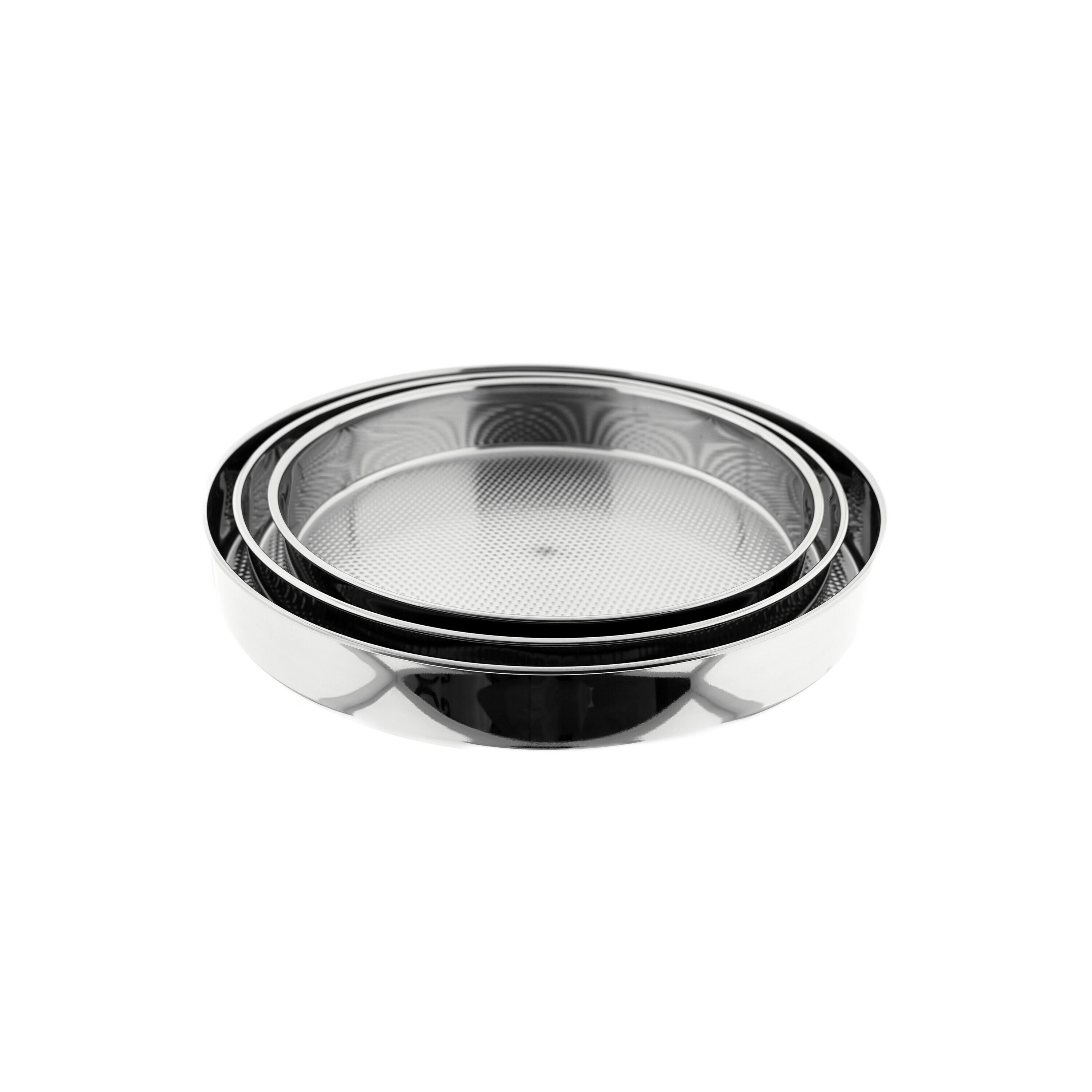 Backblech-Set aus Edelstahl - 3-teilig, &Oslash; 32/36/40 cm - Bild 1