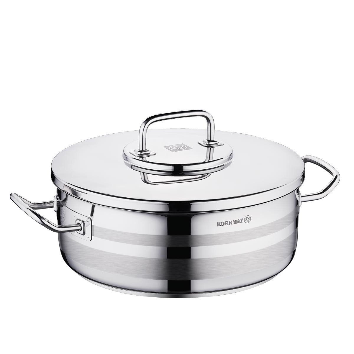 Korkmaz Astra2 Low Casserole 30 x 11 cm - 7,5 L, Edelstahl-Kochtopf - Bild 1