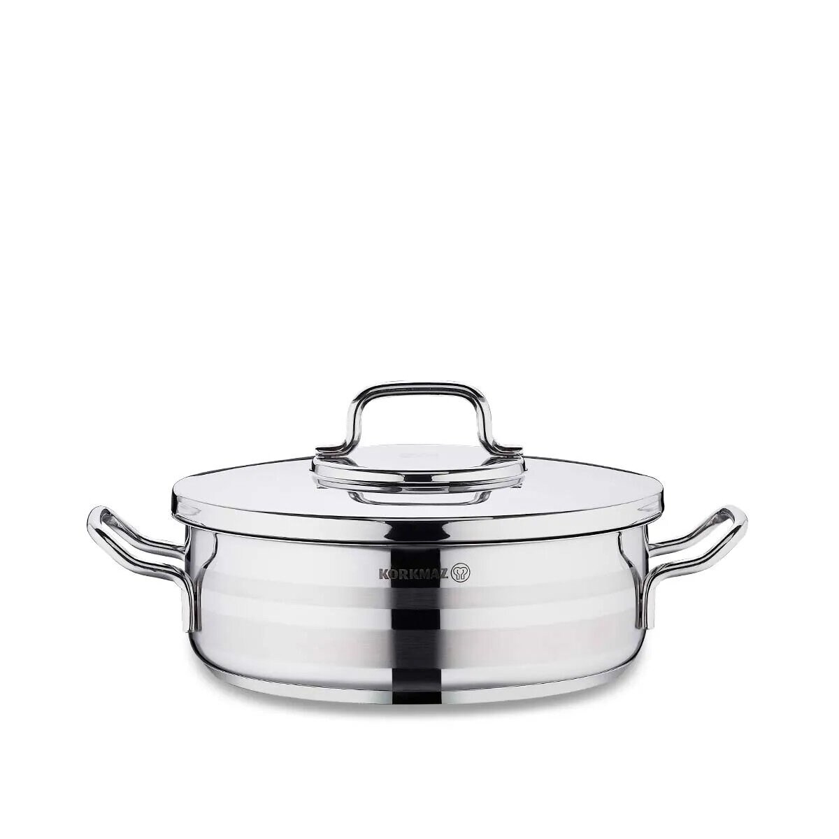 Korkmaz Astra2 Low Casserole 32 x 9 cm – 7 L mit Deckel | 08691607020410