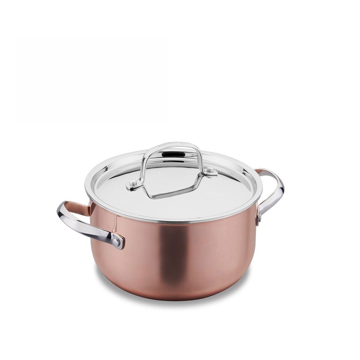 Korkmaz Divani Casserole 20 x 10 cm Kupfer-Topf mit Deckel – 2,9 L | 08691607026900