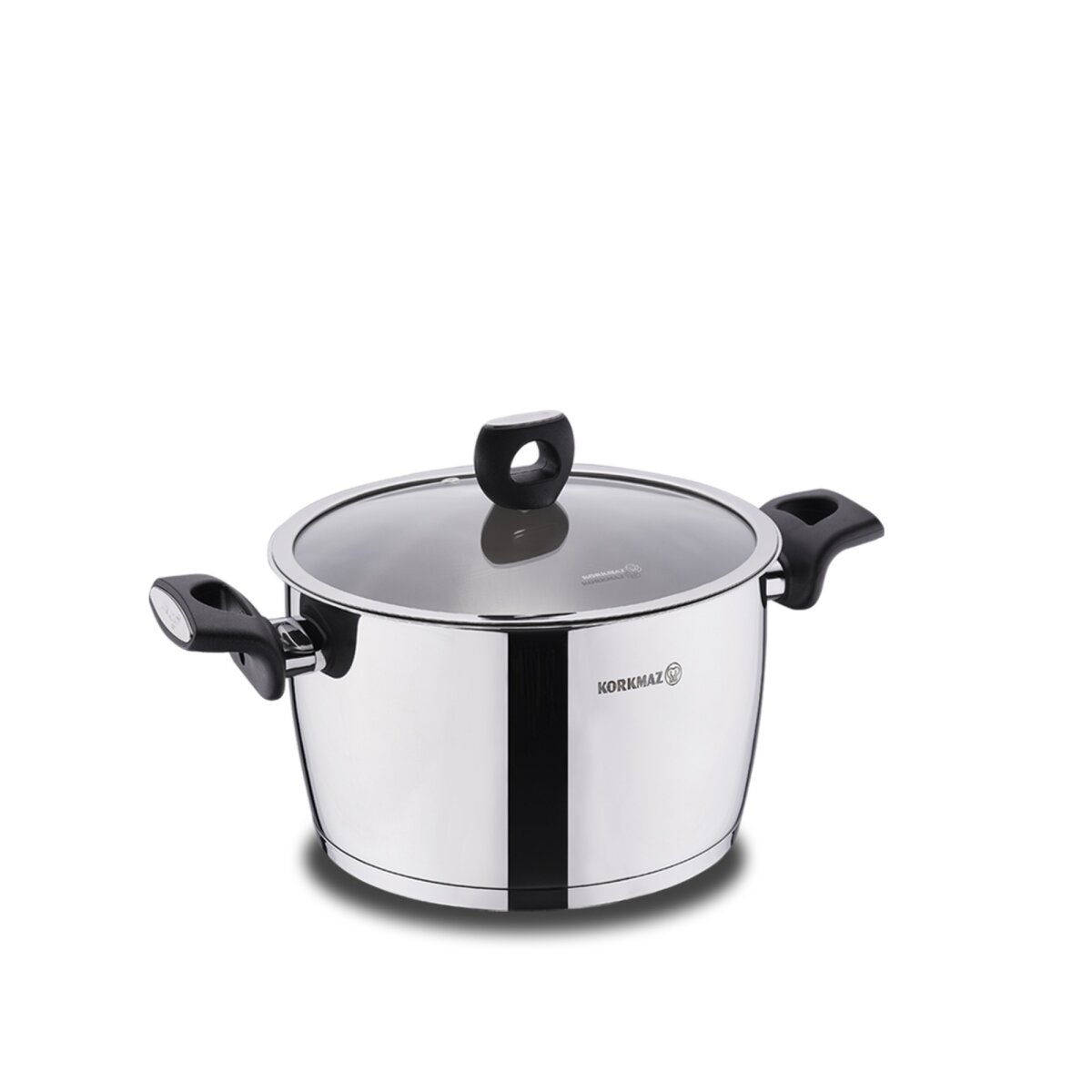 Korkmaz Nora Kochtopf &oslash;16cm - Kasserolle aus 18/10-Edelstahl, - Bild 1
