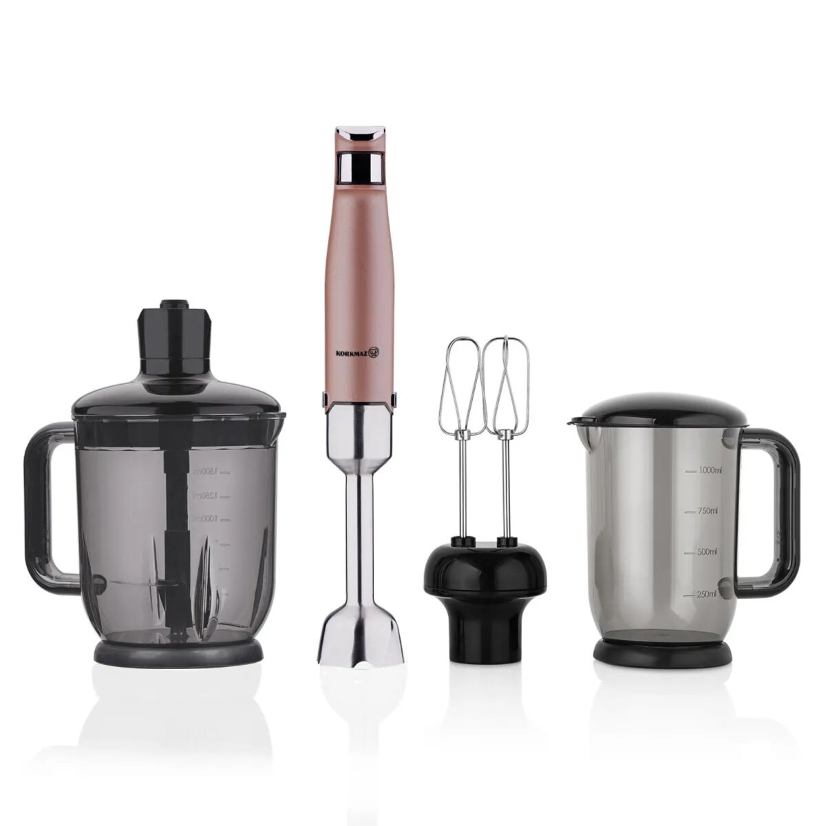 Korkmaz Performix Mega Mixer-Set in Rosegold 1000W Edelstahl 18/10 - Bild 1