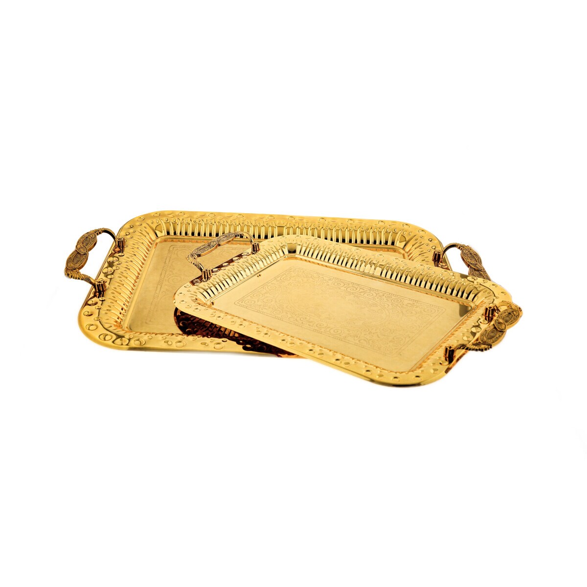 2-teiliges Serviertablett aus hochwertigem 18/10 Edelstahl - Bild 1