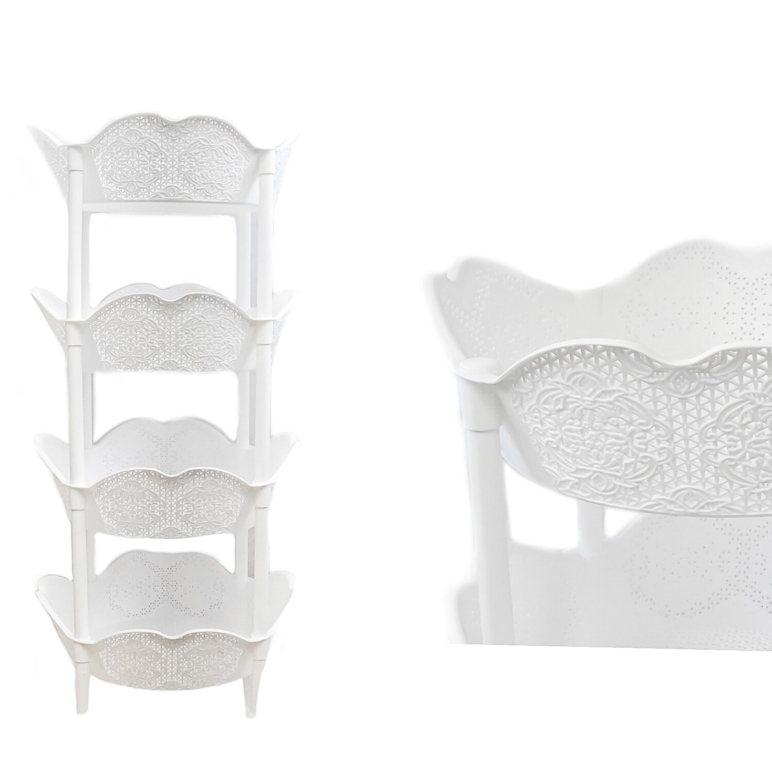 K&uuml;chen Organizer 39x39x82cm  in Wei&szlig; - Bild 1