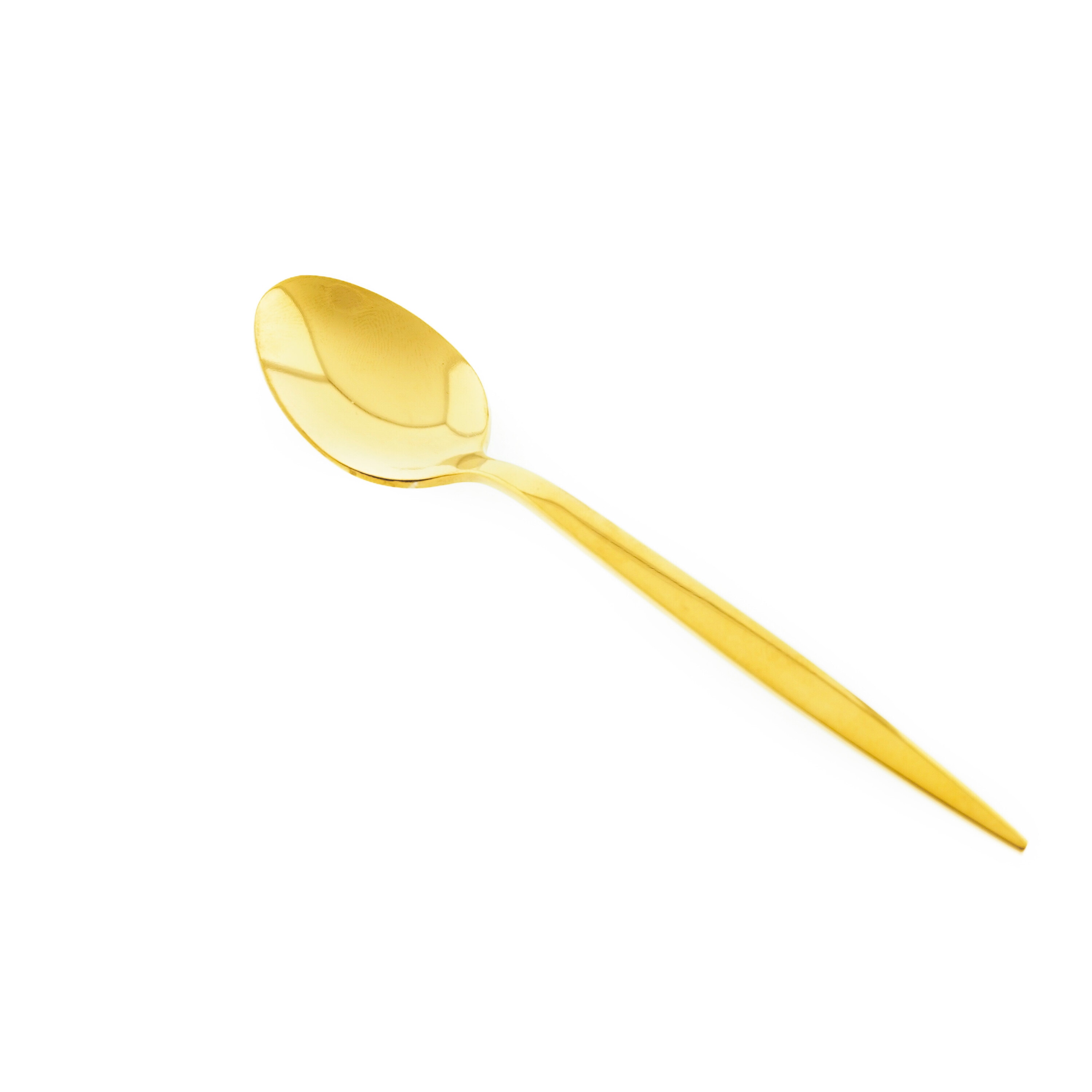 6x "Teel&ouml;ffel" Besteck L&ouml;ffel Edelstahl Gold - Bild 1