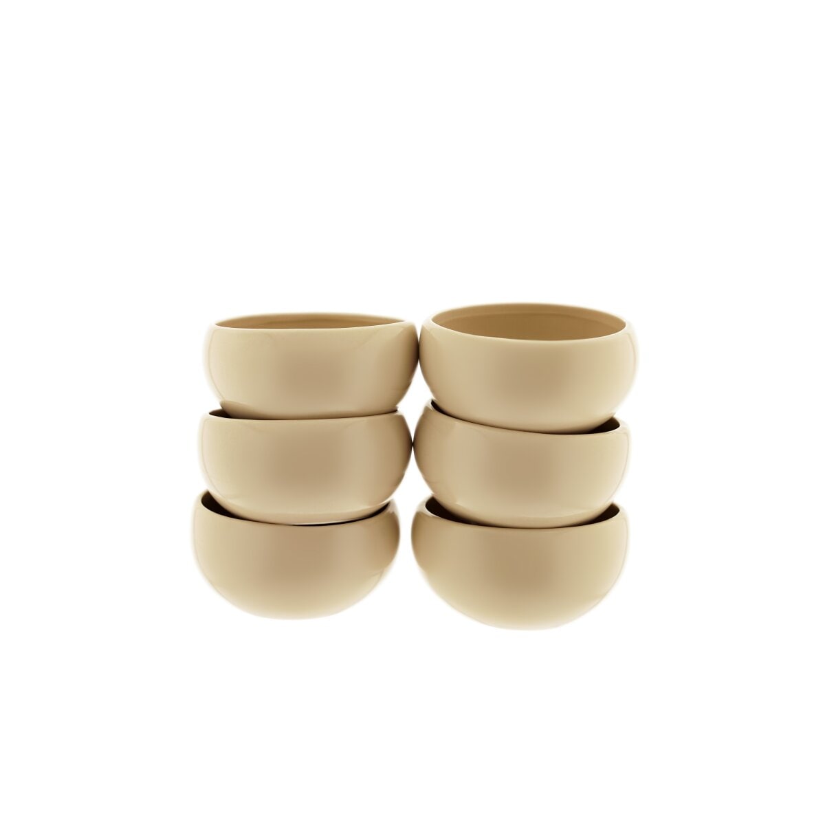 Wave Biscuit 6er-Set Dipschalen aus hochwertigem Porzellan - 8,5 x 4 cm - Bild 1