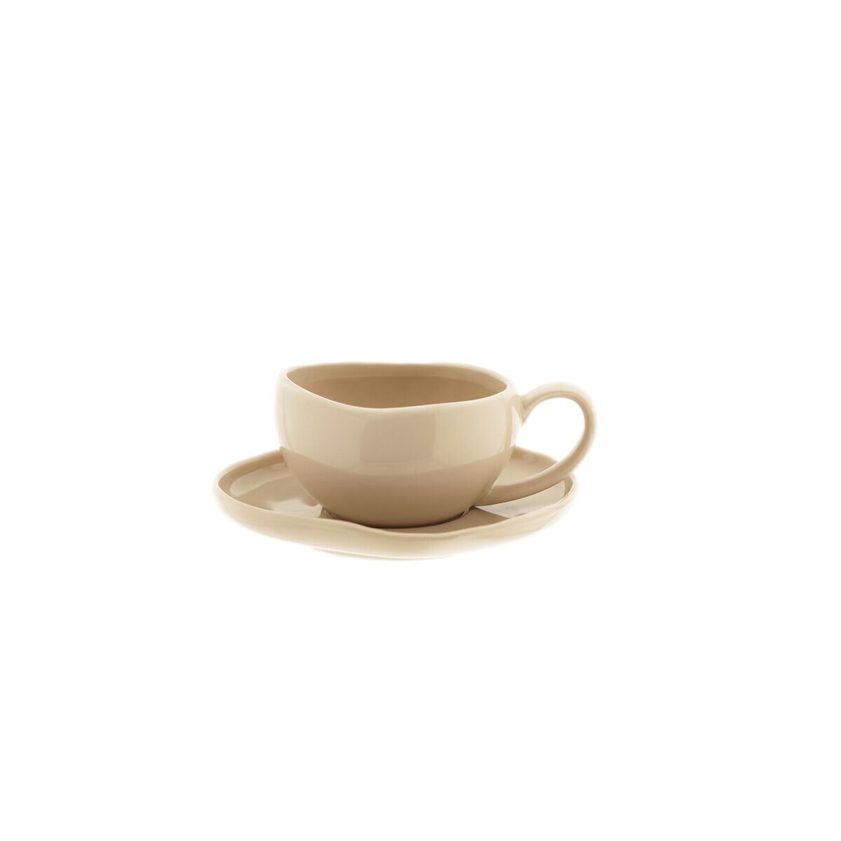 Wave Biscuit Mokkatassen mit Untertellern - 12-teiliges-Set