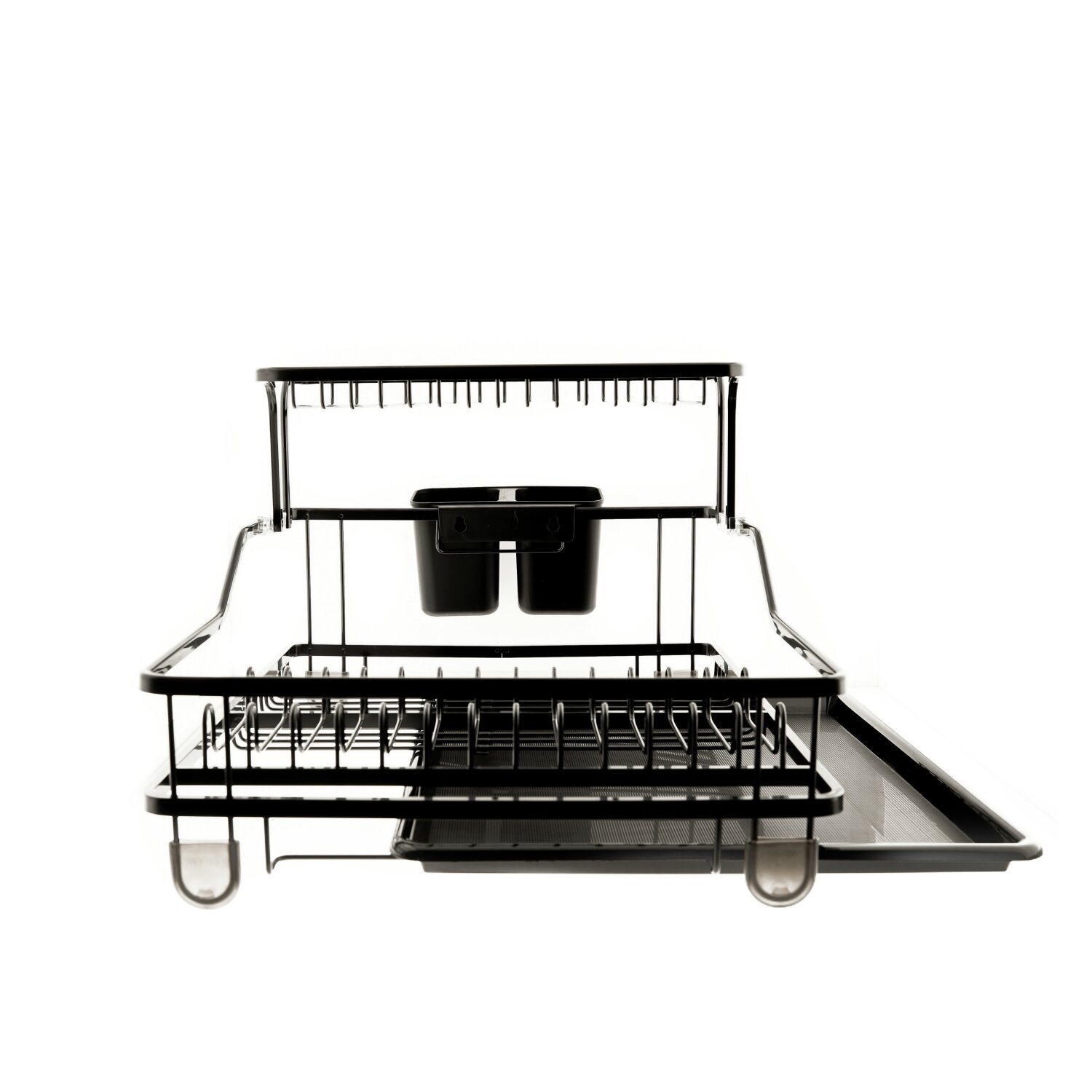 Geschirrst&auml;nder Abtropfgestell praktisch f&uuml;r Ihr Geschirr Schwarz - Bild 1