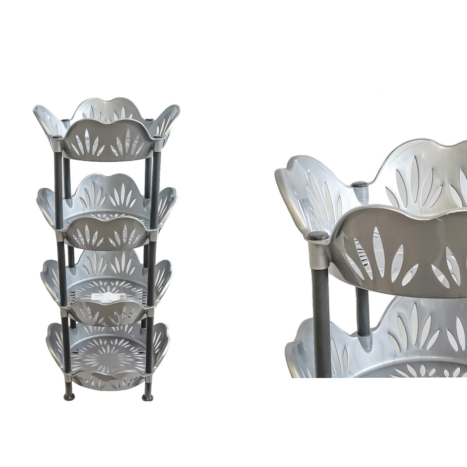 K&uuml;chen Organizer  39x39x82cm  in Grau - Bild 1