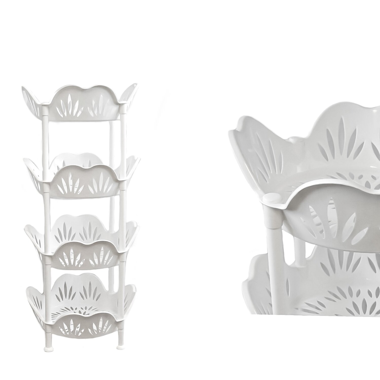 K&uuml;chen Organizer 39x39x82cm in Wei&szlig; - Bild 1