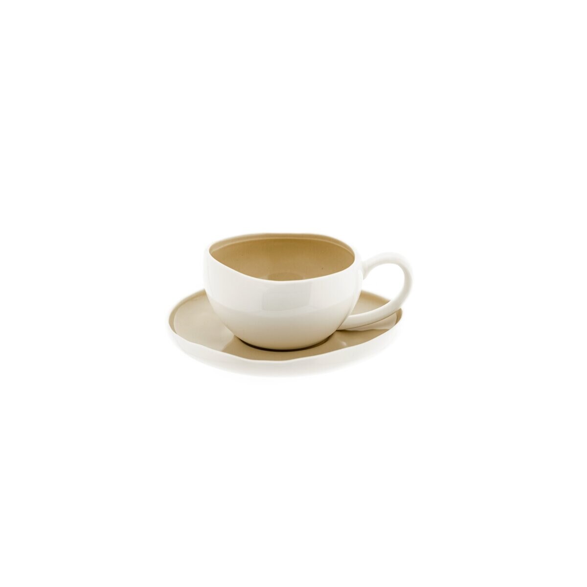Wave Cream Mokkatassen mit Untertellern - 12-teiliges-Set