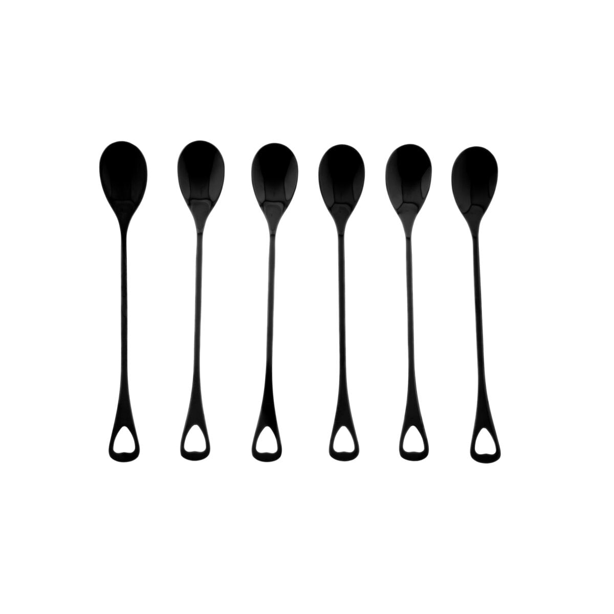 Longdrinkl&ouml;ffel 6er Set, aus hochwertigem Edelstahl, 18 x 2,5 - Bild 1