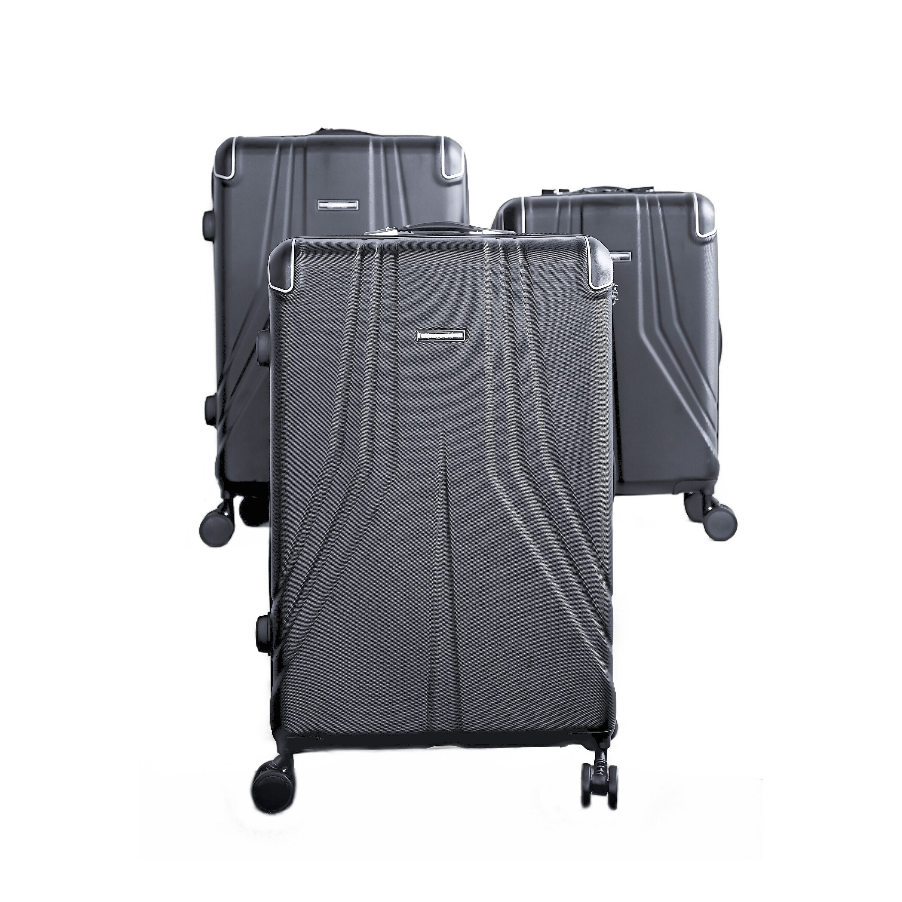 3 Tlg. Koffer-Set mit 4 R&auml;dern Hartschale mit Kantenschutz 360&deg; - Bild 1