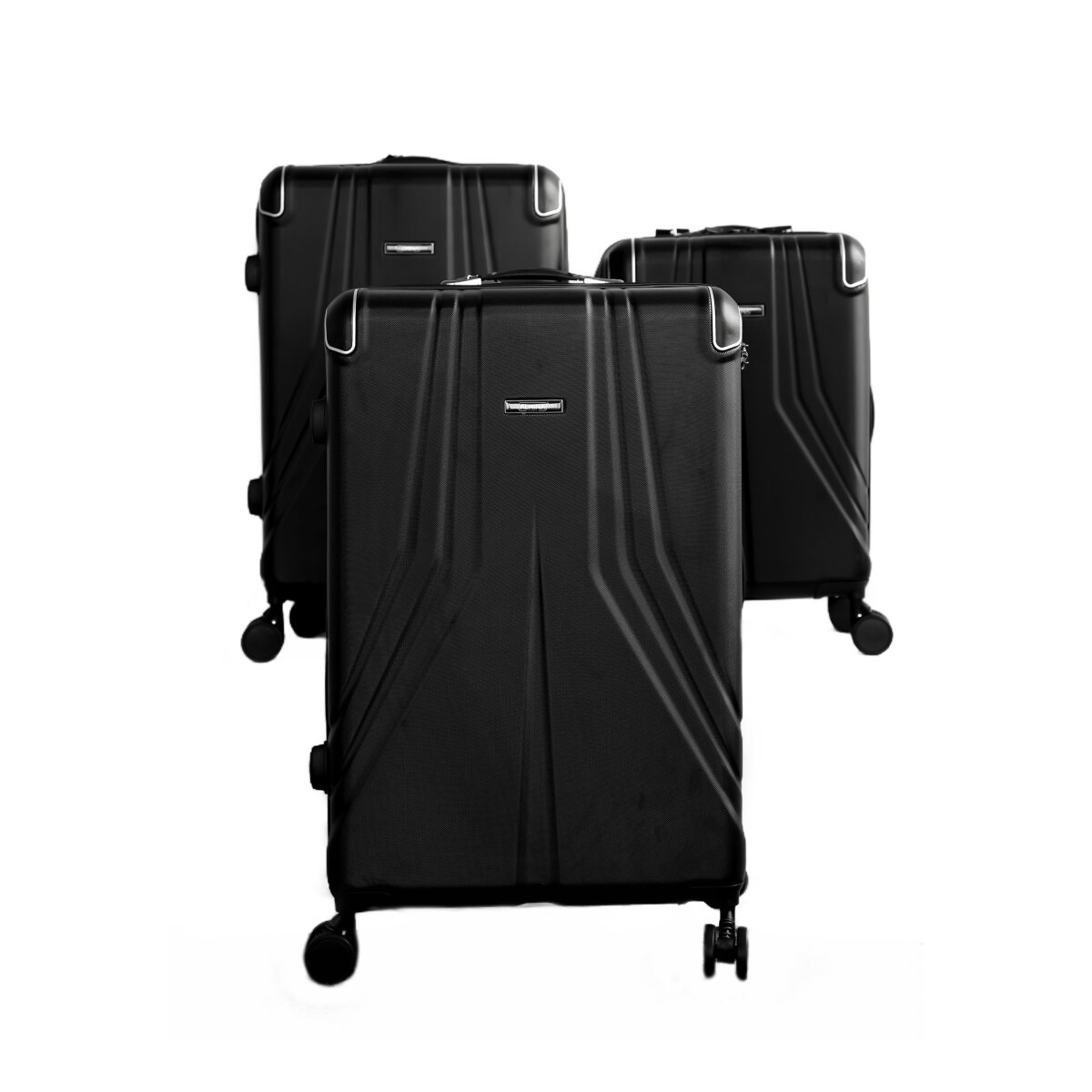 3 Tlg. Koffer-Set mit 4 R&auml;dern Hartschale mit Kantenschutz 360&deg; - Bild 1