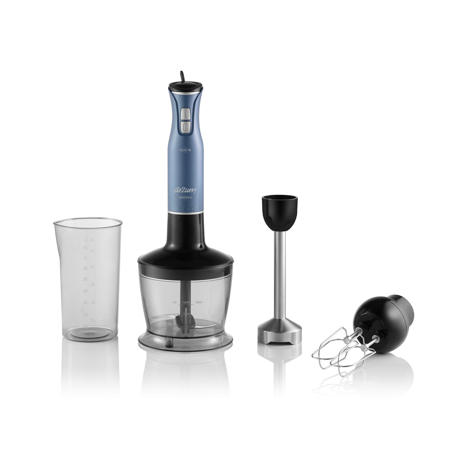 Arzum 1500W Stabmixer-Set Stabmixer P&uuml;rierstab Handmixer Zerkleinern - Bild 1