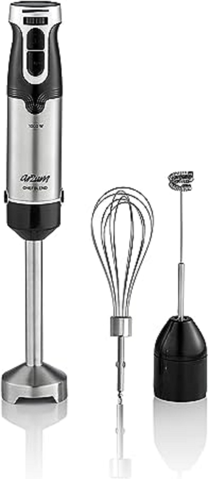 1000W Stabmixer-Set mit drei Aufsätzen Silber | 08693184915011