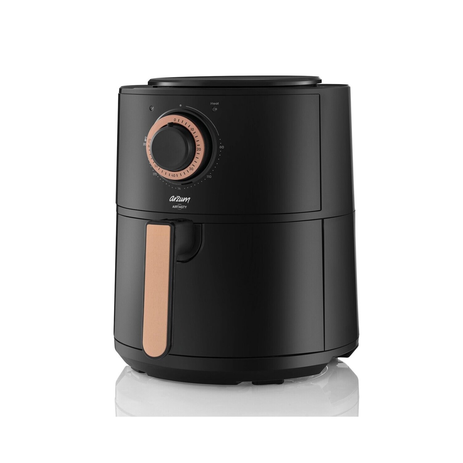 Heißluftfritteuse Air Fryer Schwarz/Kupfer