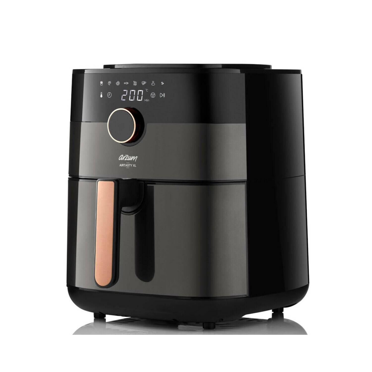 Heißluftfritteuse Air Fryer Schwarz/Kupfer | 08693184915943