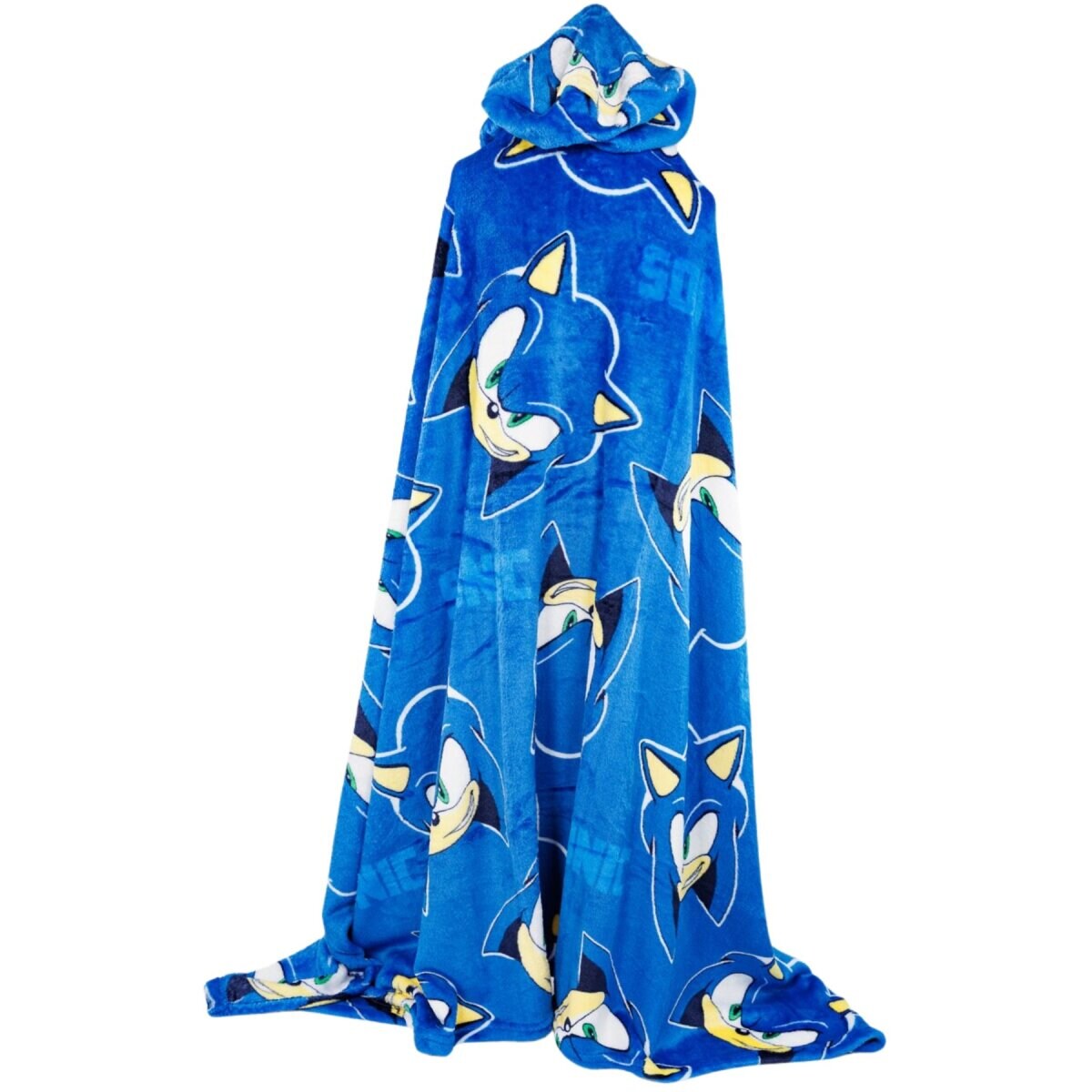 Sonic Kuscheldecke mit Kapuze für Kinder – weich & wärmend – 120×150 | 05407010078664