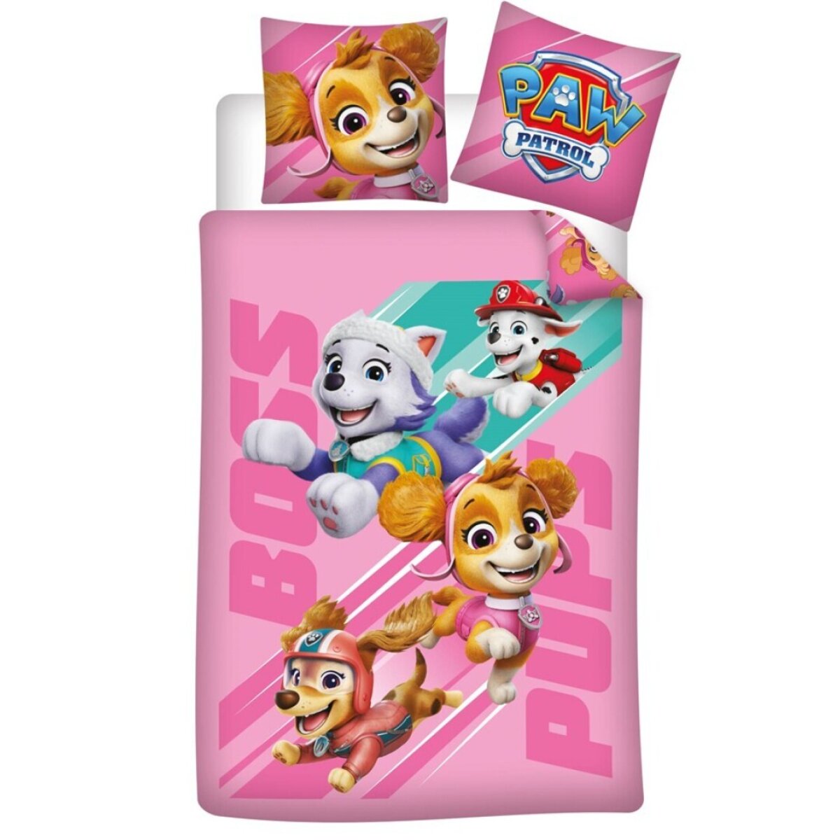 Paw Patrol Bettw&auml;sche 140x200 cm + Kissenbezug 65x65 cm Baumwolle - Bild 1