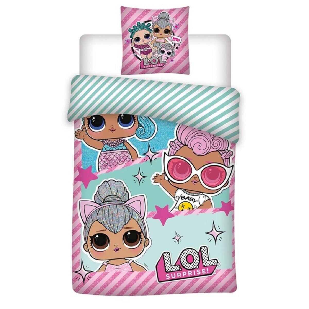 LOL Surprise Bettw&auml;sche-Set BIO-Baumwolle 140x200 cm GOTS-zertifiziert - Bild 1