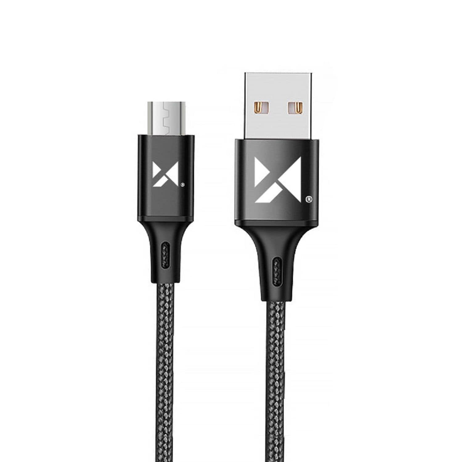Schnellladekabel USB Kabel - MicroUSB 2.4A Schwarz 1m - Bild 1