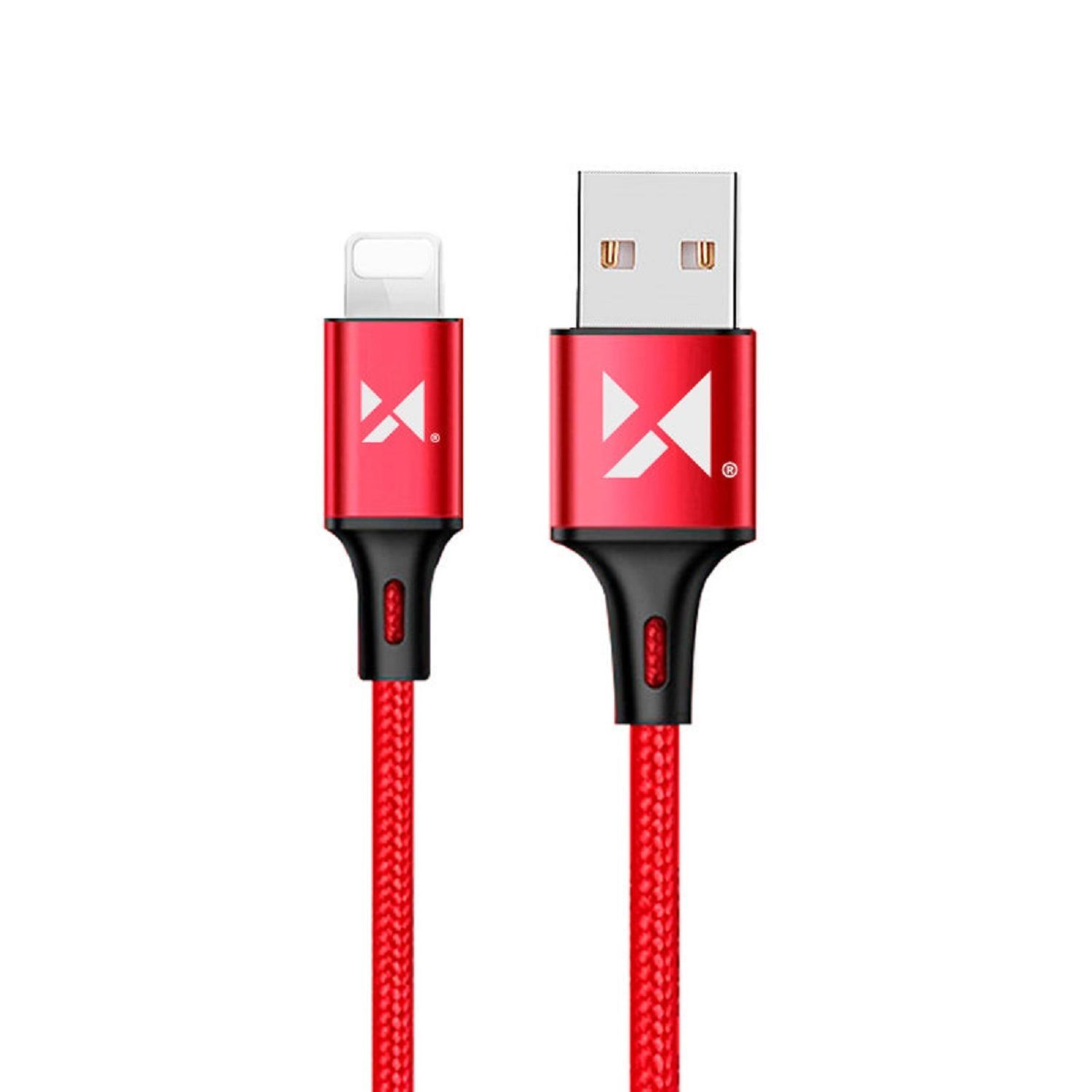 USB Ladekabel Schnellladekabel iPhone Anschluss  2.4A 2m Rot - Bild 1