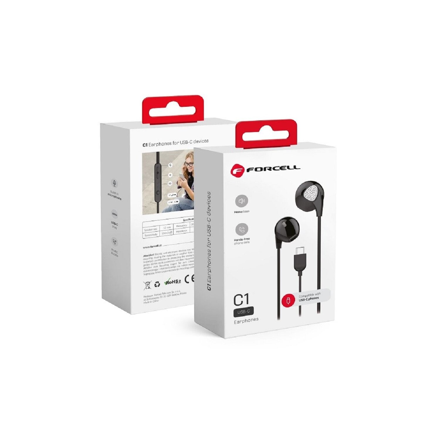 In-Ear-Kopfh&ouml;rer Premium Sound Hi-Fi-Ohrh&ouml;rer Forcell C1 USB Typ C Sch - Bild 1