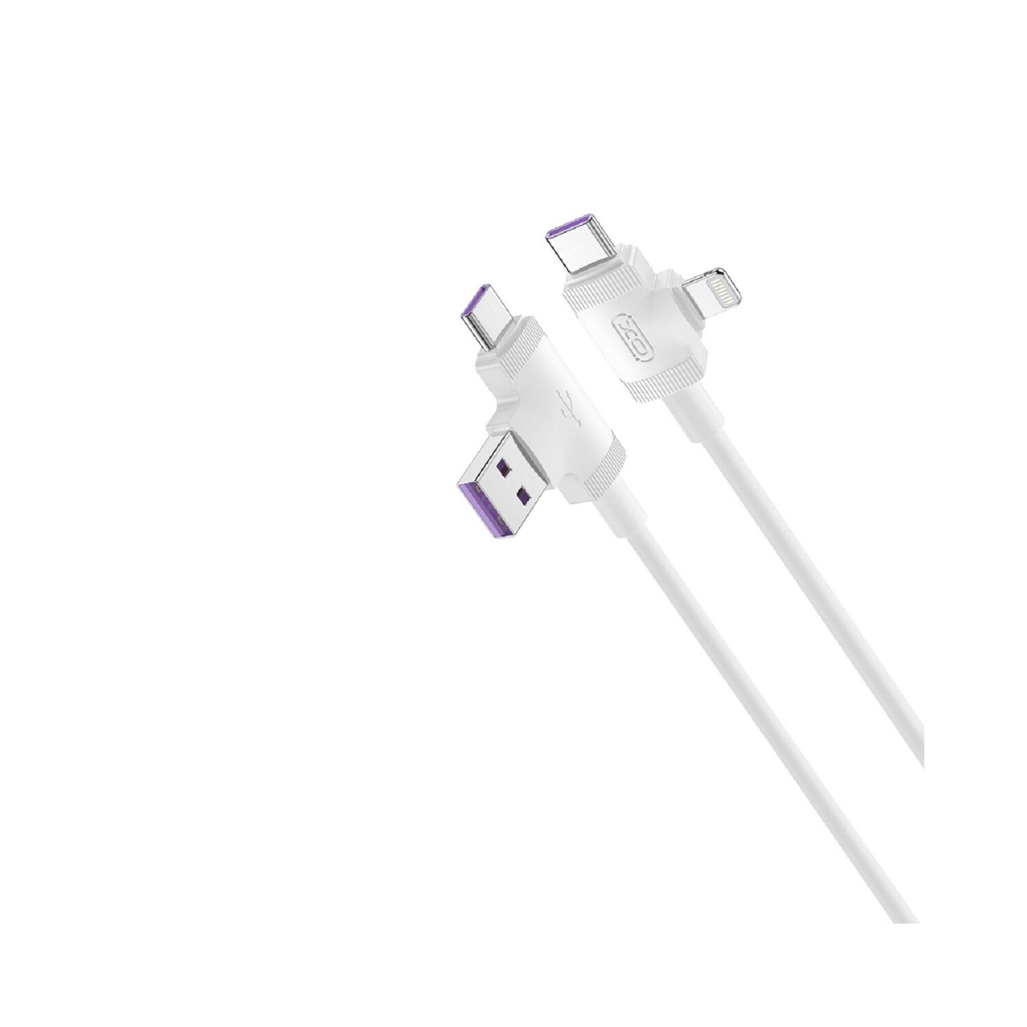 XO NB237 Daten- und Ladekabel 4in1 USB + USB-C - iPhone-Anschluss + US - Bild 1