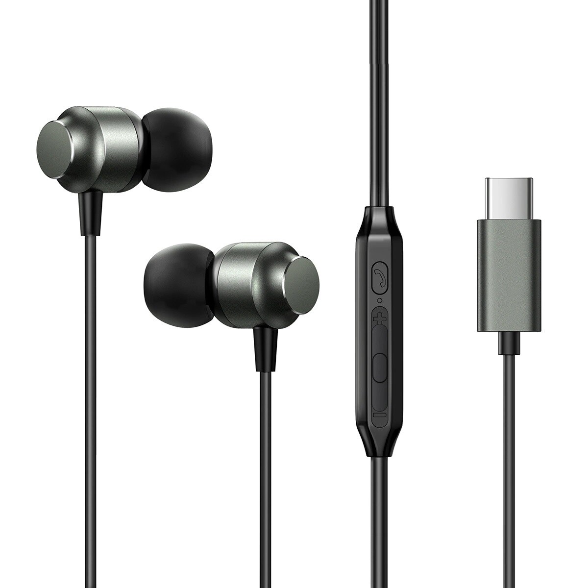 JR-EC06 USB-C In-Ear-Kopfh&ouml;rer &ndash; Grau - Bild 1