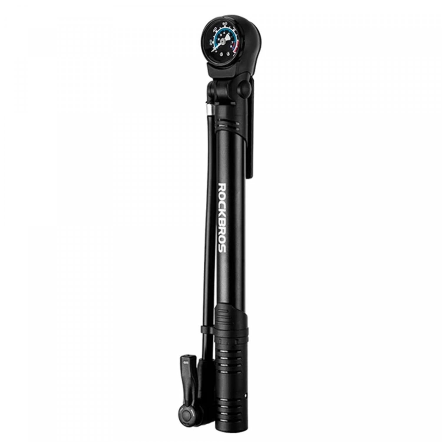Fahrradpumpe mit Manometer - Schwarz Passend für verschiedene