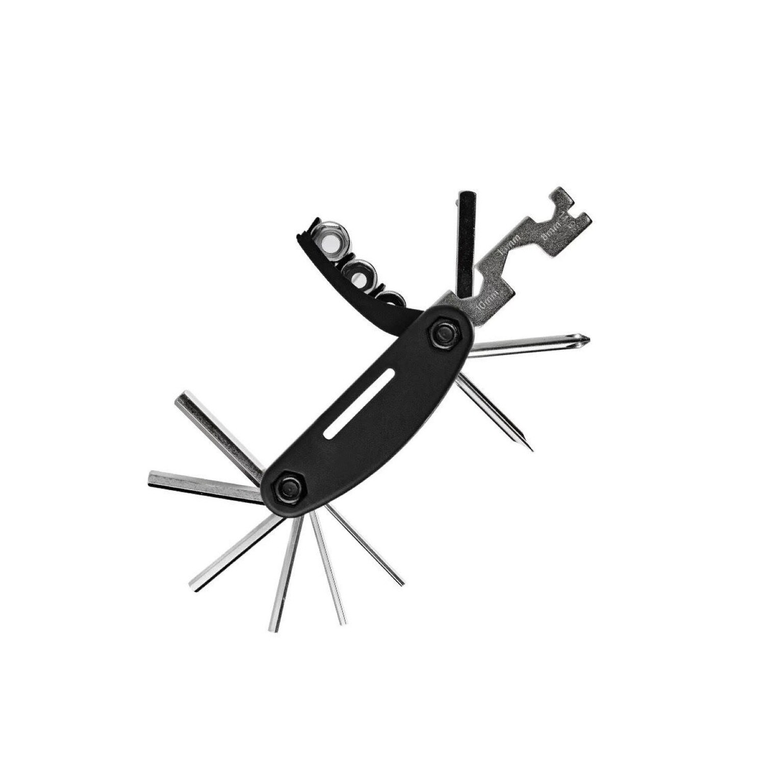 16-in-1-Multitool f&uuml;r die Fahrradreparatur &ndash; Schwarz GJ1601 - Bild 1