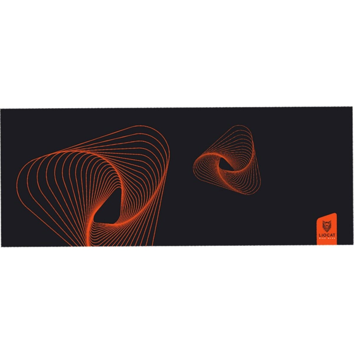 Mauspad PD 684 XXXL in Schwarz 90x35 cm orangen Mustern Gaming Mauspad - Bild 1